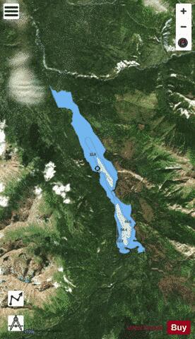 Dall Lake depth contour Map - i-Boating App - Satellite
