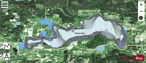 Fraser Lake depth contour Map - i-Boating App - Satellite