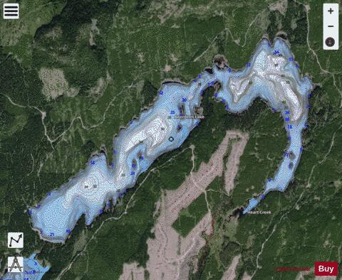 Aberdeen Lake depth contour Map - i-Boating App - Satellite