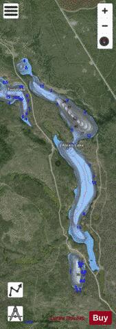 Alexis Lake depth contour Map - i-Boating App - Satellite