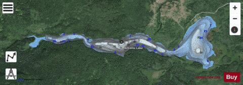 Antoine Lake depth contour Map - i-Boating App - Satellite