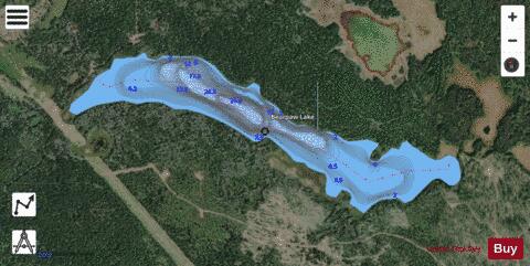 Bearpaw Lake depth contour Map - i-Boating App - Satellite