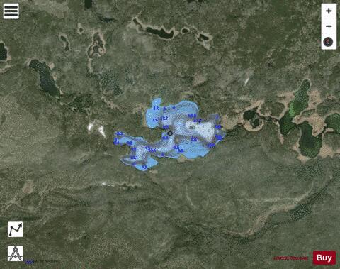 Bidwell Lakes depth contour Map - i-Boating App - Satellite
