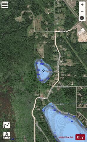 Bigelow Lake depth contour Map - i-Boating App - Satellite