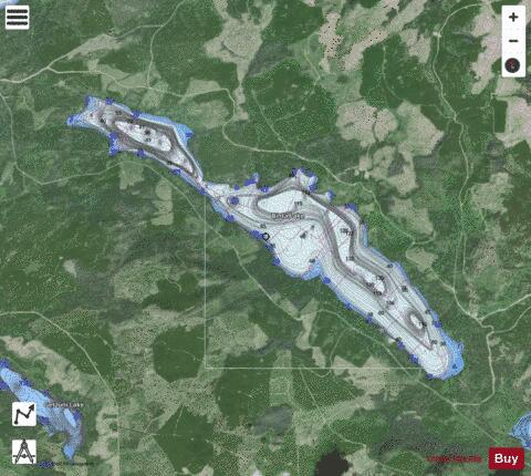 Binta Lake depth contour Map - i-Boating App - Satellite