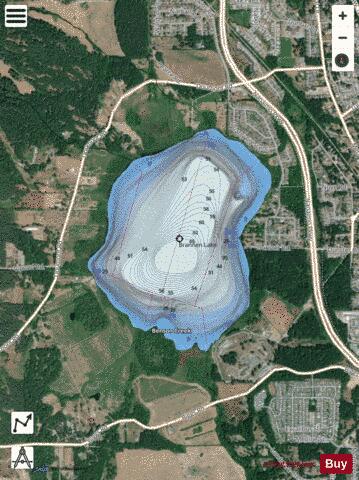 Brannen Lake depth contour Map - i-Boating App - Satellite