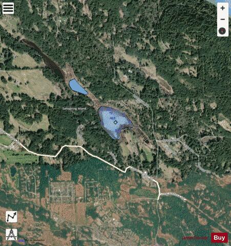 Bullocks Lake depth contour Map - i-Boating App - Satellite