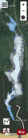 Buntzen Lake depth contour Map - i-Boating App - Satellite