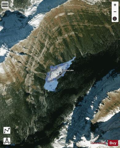Cadorna Lake depth contour Map - i-Boating App - Satellite