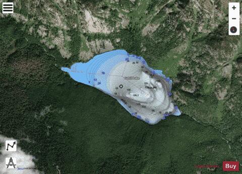 Cahill Lake depth contour Map - i-Boating App - Satellite