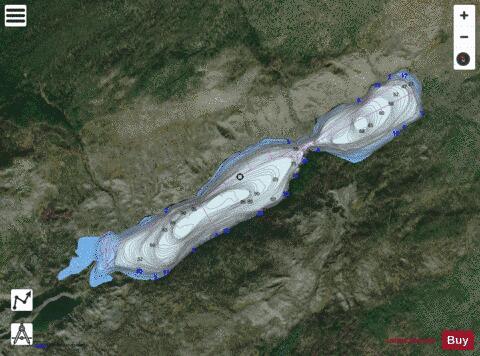 Capoose Lake depth contour Map - i-Boating App - Satellite