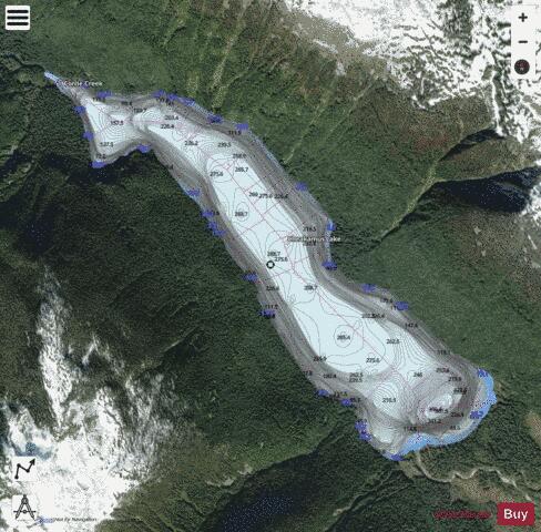 Cheakamus Lake depth contour Map - i-Boating App - Satellite