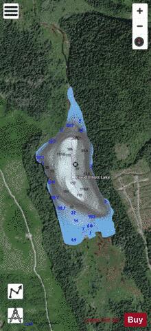 Claud Elliott Lake depth contour Map - i-Boating App - Satellite
