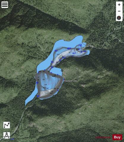 Clayoquot Lake depth contour Map - i-Boating App - Satellite