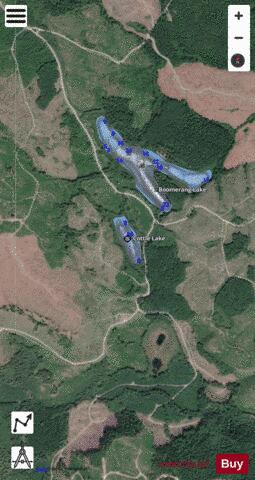 Cottle Lake depth contour Map - i-Boating App - Satellite