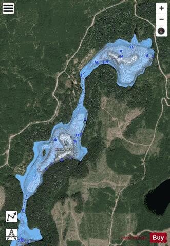 Dee Lake depth contour Map - i-Boating App - Satellite
