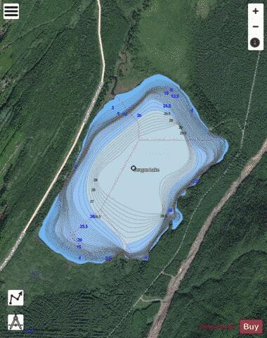 Dragon Lake depth contour Map - i-Boating App - Satellite