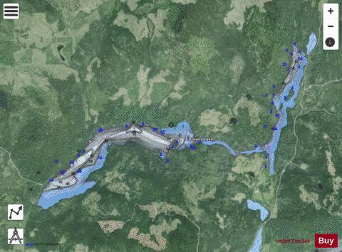 Drewry Lake depth contour Map - i-Boating App - Satellite