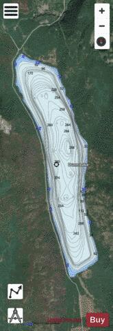 Dunn Lake depth contour Map - i-Boating App - Satellite
