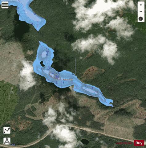 Duten Lake depth contour Map - i-Boating App - Satellite