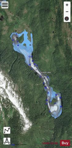 Ecstall Lake depth contour Map - i-Boating App - Satellite