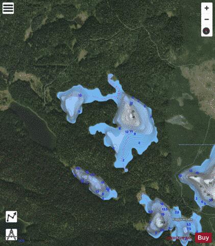 Friendly Lake depth contour Map - i-Boating App - Satellite
