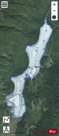 Glacier Lake depth contour Map - i-Boating App - Satellite