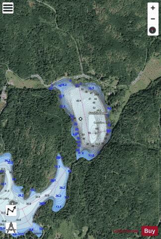 Gunflint Lake depth contour Map - i-Boating App - Satellite