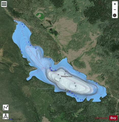 Gustafsen Lake depth contour Map - i-Boating App - Satellite