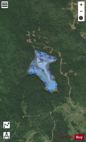 Hooker Lake depth contour Map - i-Boating App - Satellite