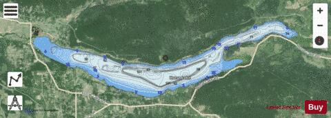 Horse Lake depth contour Map - i-Boating App - Satellite