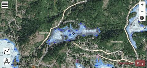 Hotel Lake depth contour Map - i-Boating App - Satellite