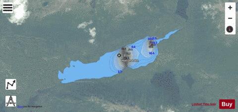 Hottah Lake depth contour Map - i-Boating App - Satellite