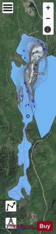 Ida Lake depth contour Map - i-Boating App - Satellite