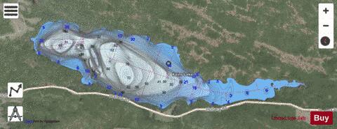 Kains Lake depth contour Map - i-Boating App - Satellite