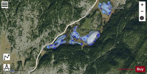 Kane Valley Chain Lake depth contour Map - i-Boating App - Satellite
