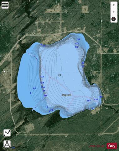 Kelly Lake depth contour Map - i-Boating App - Satellite