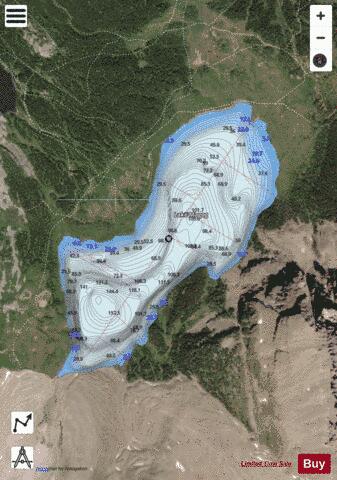 Lake Magog depth contour Map - i-Boating App - Satellite