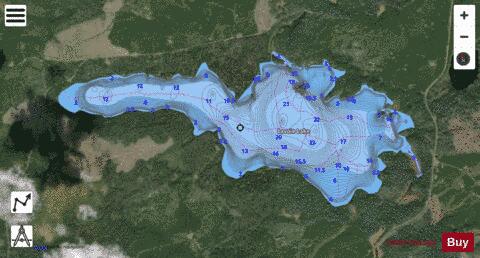 Lavoie Lake depth contour Map - i-Boating App - Satellite