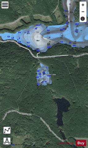 Lawier Lake depth contour Map - i-Boating App - Satellite