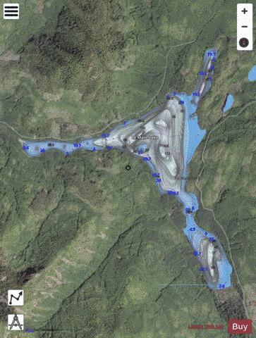 Le Mare Lake depth contour Map - i-Boating App - Satellite