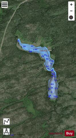 McDonell Lake depth contour Map - i-Boating App - Satellite