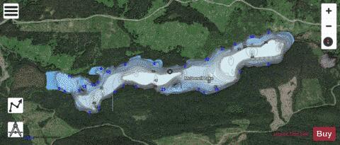 Mcdonell Lake depth contour Map - i-Boating App - Satellite