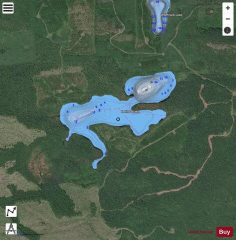 Melissa Lake depth contour Map - i-Boating App - Satellite