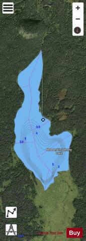 Mooseskin Johnny Lake depth contour Map - i-Boating App - Satellite
