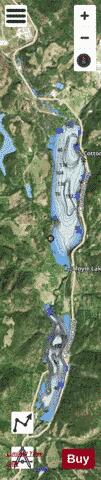 Moyie Lake depth contour Map - i-Boating App - Satellite