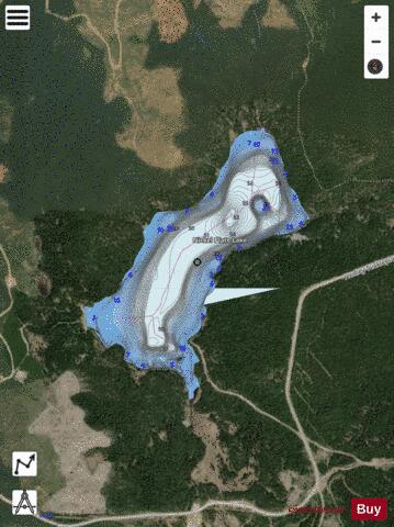Nickel Plate Lake depth contour Map - i-Boating App - Satellite