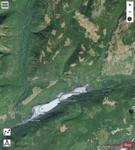 North Barriere Lake depth contour Map - i-Boating App - Satellite