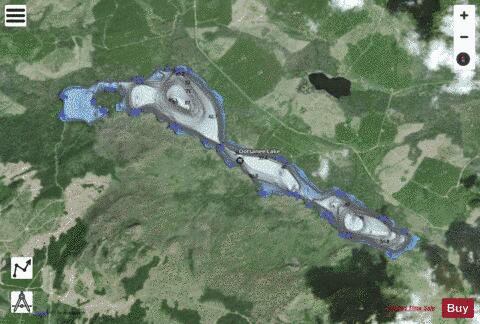 Ootsanee Lake depth contour Map - i-Boating App - Satellite