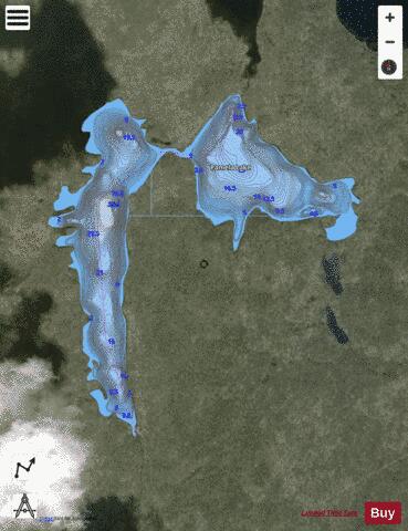 Pamela Lake depth contour Map - i-Boating App - Satellite
